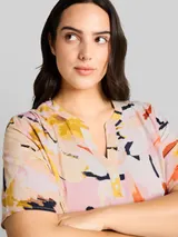 TOM TAILOR Damen Plus Size - Bluse mit Muster, rosa, Geblümt – Bild 6