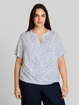 TOM TAILOR Damen Plus Size - Bluse mit Muster, weiß, Gemustert – Bild 4