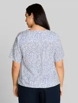 TOM TAILOR Damen Plus Size - Bluse mit Muster, weiß, Gemustert – Bild 5
