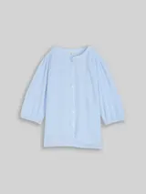 TOM TAILOR Damen Plus Size - Bluse mit Leinenanteil, blau, Gestreift – Bild 3