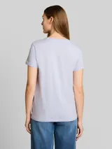 TOM TAILOR DENIM Damen T-Shirt mit Print, blau, Uni – Bild 5