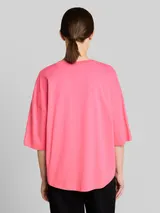 TOM TAILOR DENIM Damen Boxy Fit T-Shirt aus Baumwolle, rosa, Uni – Bild 5