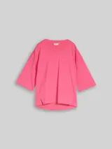 TOM TAILOR DENIM Damen Boxy Fit T-Shirt aus Baumwolle, rosa, Uni – Bild 3