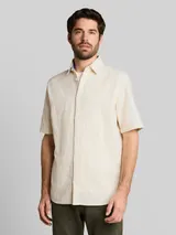 TOM TAILOR Herren Comfort Fit Kurzarmhemd aus Baumwolle, braun, Uni – Bild 4