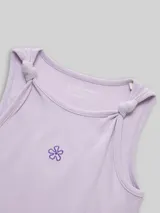 TOM TAILOR Mädchen Ripp Top mit Knoten-Detail, lila, Uni – Bild 4