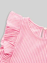 TOM TAILOR Mädchen Mini-Kleid mit Streifenmuster, weiß, Gestreift – Bild 4