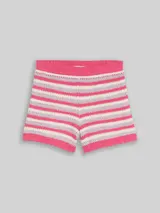 TOM TAILOR Mädchen Shorts mit Streifenmuster, rosa, Gestreift – Bild 3