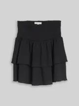 TOM TAILOR Mädchen Mini-Rock mit Volants, grau, Uni – Bild 3