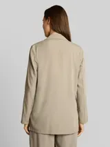 TOM TAILOR Damen Loose Fit Blazer mit Taschen, grün, Uni – Bild 5