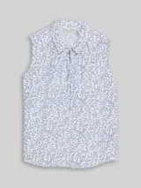 TOM TAILOR Damen Blusentop mit Muster, weiß, Gemustert – Bild 3