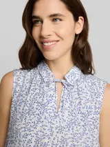 TOM TAILOR Damen Blusentop mit Muster, weiß, Gemustert – Bild 6