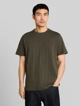 TOM TAILOR Herren T-Shirt aus Baumwolle, grün, Uni – Bild 4