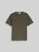 TOM TAILOR Herren T-Shirt aus Baumwolle, grün, Uni – Bild 3