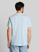 TOM TAILOR Herren Piqué T-Shirt mit Logo-Badge, blau, Gestreift – Bild 5