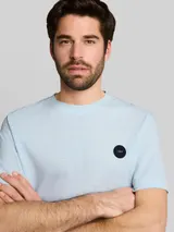 TOM TAILOR Herren Piqué T-Shirt mit Logo-Badge, blau, Gestreift – Bild 6