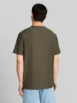 TOM TAILOR Herren T-Shirt mit Ottoman-Struktur, grün, Uni – Bild 5