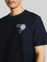 TOM TAILOR Herren T-Shirt mit Stickerei, blau, Uni – Bild 6