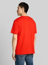 TOM TAILOR Herren T-Shirt aus Baumwolle, rot, Uni – Bild 5