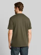TOM TAILOR Herren T-Shirt mit Print, grün, Uni – Bild 5