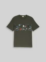 TOM TAILOR Herren T-Shirt mit Print, grün, Uni – Bild 3