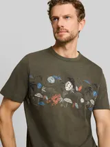 TOM TAILOR Herren T-Shirt mit Print, grün, Uni – Bild 6
