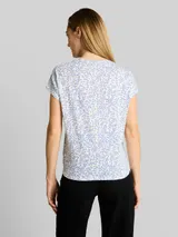 TOM TAILOR Damen T-Shirt mit Knotendetail, weiß, Gemustert – Bild 5