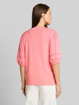 TOM TAILOR Damen Blusenshirt mit Spitzendetails, rosa, Uni – Bild 5