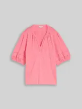 TOM TAILOR Damen Blusenshirt mit Spitzendetails, rosa, Uni – Bild 3