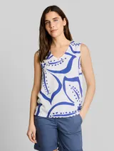 TOM TAILOR Damen Top mit Blumenmuster, weiß, Uni – Bild 4