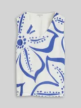 TOM TAILOR Damen Top mit Blumenmuster, weiß, Uni – Bild 3