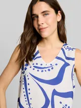 TOM TAILOR Damen Top mit Blumenmuster, weiß, Uni – Bild 6