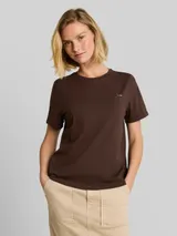 TOM TAILOR Damen T-Shirt mit Print, braun, Uni – Bild 4