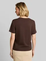 TOM TAILOR Damen T-Shirt mit Print, braun, Uni – Bild 5