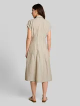 TOM TAILOR Damen Midi-Kleid mit Streifenmuster, grün, Gestreift – Bild 5