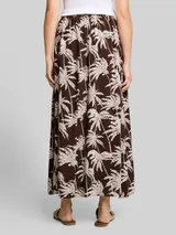 TOM TAILOR DENIM Damen Maxi-Rock aus Viskose, braun, Gemustert – Bild 5