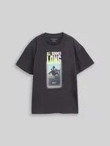 TOM TAILOR Jungen T-Shirt mit Foto-Print, grau, Uni – Bild 3