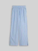 TOM TAILOR DENIM Damen Wide Leg Hose mit Streifenmuster, blau, Gestreift – Bild 3