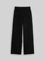 TOM TAILOR DENIM Damen Wide Leg Strickhose, schwarz, Uni – Bild 3