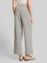TOM TAILOR DENIM Damen Wide Leg Strickhose, weiß, Gestreift – Bild 5