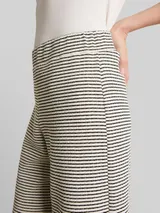 TOM TAILOR DENIM Damen Wide Leg Strickhose, weiß, Gestreift – Bild 6