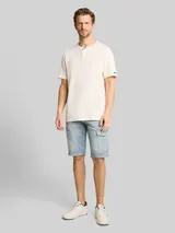 TOM TAILOR Herren TTMARVIN STRAIGHT Cargo Jeans Shorts, blau, Uni – Bild 4