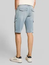 TOM TAILOR Herren TTMARVIN STRAIGHT Cargo Jeans Shorts, blau, Uni – Bild 5