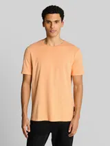 TOM TAILOR DENIM Herren T-Shirt im Used-Look, orange, Uni – Bild 4