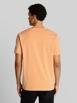 TOM TAILOR DENIM Herren T-Shirt im Used-Look, orange, Uni – Bild 5