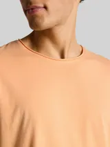 TOM TAILOR DENIM Herren T-Shirt im Used-Look, orange, Uni – Bild 6