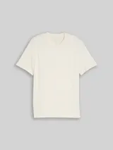TOM TAILOR DENIM Herren Terry T-Shirt aus Baumwolle, weiß, Uni – Bild 3