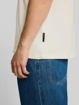 TOM TAILOR DENIM Herren Terry T-Shirt aus Baumwolle, weiß, Uni – Bild 6