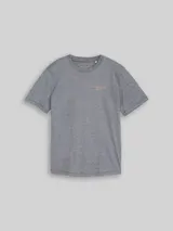 TOM TAILOR DENIM Herren T-Shirt mit feinem Streifenmuster, schwarz, Meliert – Bild 3