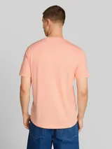 TOM TAILOR DENIM Herren T-Shirt mit feinem Streifenmuster, orange, Meliert – Bild 5