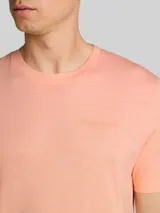 TOM TAILOR DENIM Herren T-Shirt mit feinem Streifenmuster, orange, Meliert – Bild 6